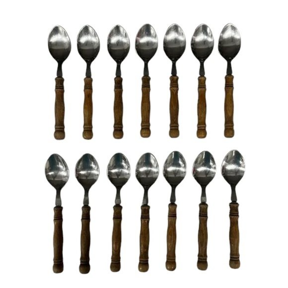 Harbor House Lifetime Cutlery Old Homestead Wood Handle Flatware Stainless 38 Pc - Picture 7 of 8